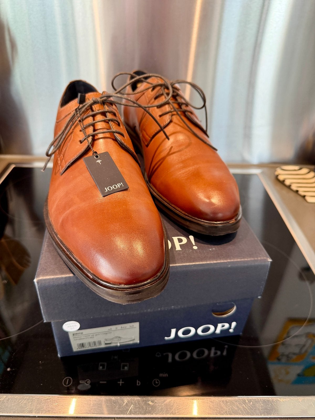 JOOP! cognac business schoes, 43, Ophalen of Verzenden, Zo goed als nieuw, Bruin