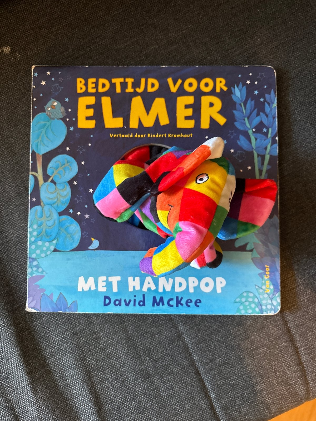 Bedtijd voor Elmer met handpop - David McKee, Ophalen of Verzenden, Gelezen, Uitklap-, Voel- of Ontdekboek, 2 tot 3 jaar