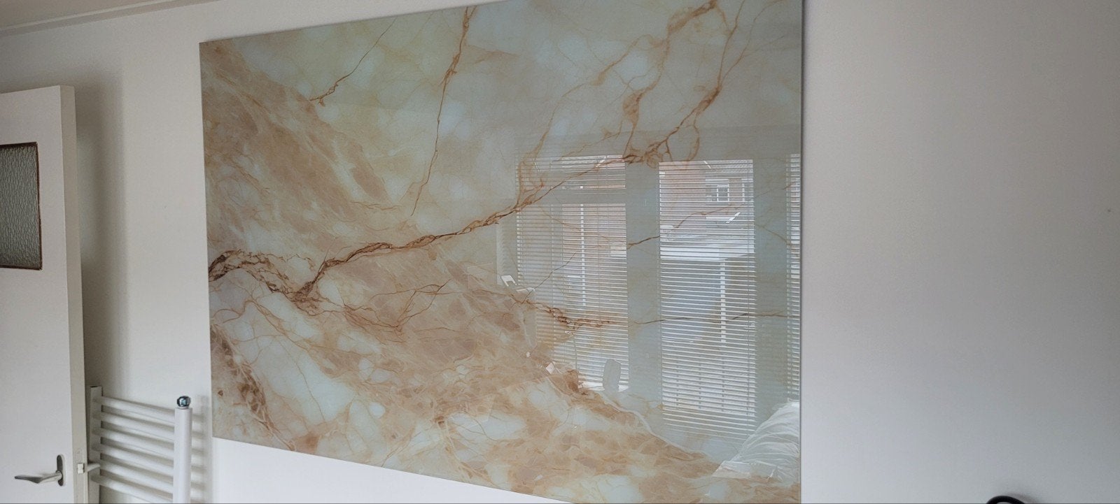 Wanddecoratie marmerlook - Groot formaat, Ophalen, Meerkleurig, Zo goed als nieuw, Glas