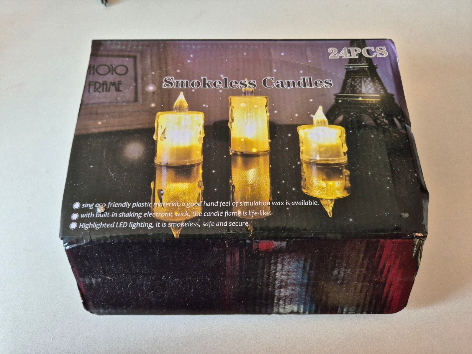 24x LED Waxinelichtjes, Kunststof, Wit, Nieuw, Ophalen of Verzenden