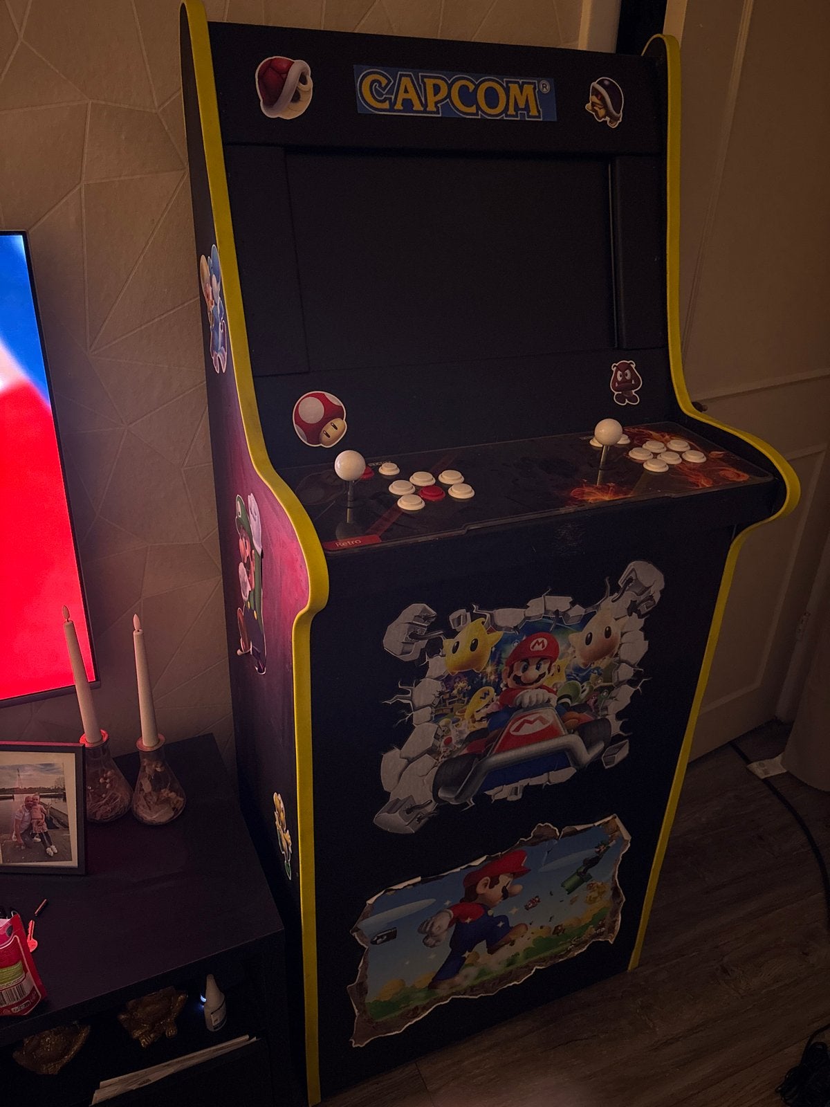 Capcom Arcade Kast met Mario Kart en Mario Bros thema, Ophalen, Overige merken, Zo goed als nieuw