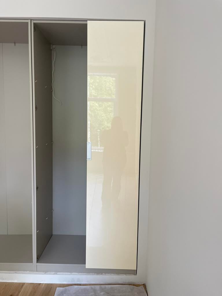 4 ikea pax deuren 50 x 226 licht geel/beige glans €5 per st, Ophalen, 200 cm of meer, 50 tot 100 cm, Zo goed als nieuw