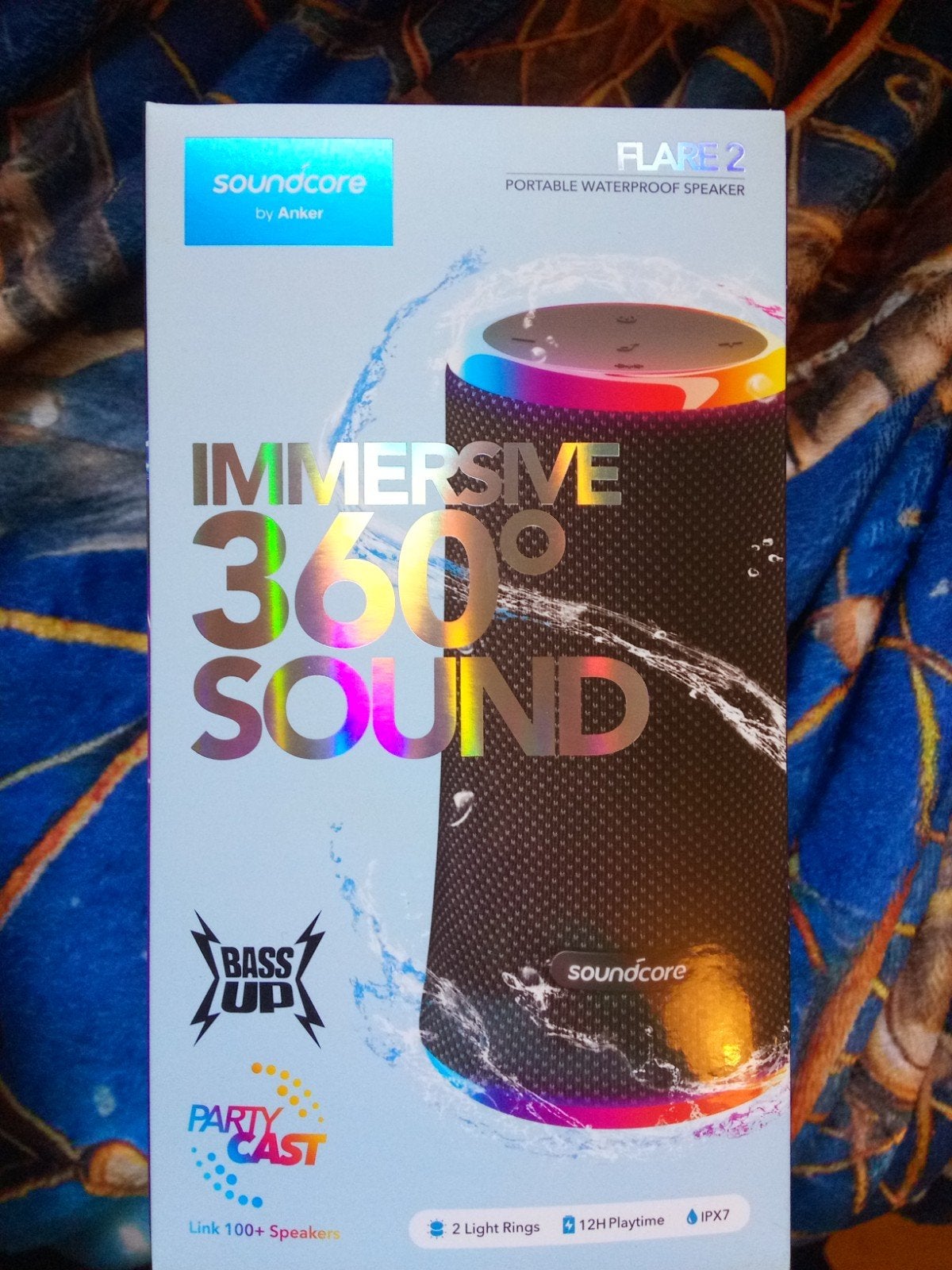 Soundcore Flare 2 Draagbare Waterdichte Bluetooth Speaker, Audio, Tv en Foto, Luidsprekers, Overige merken, Bluetooth, Nieuw, Ophalen of Verzenden