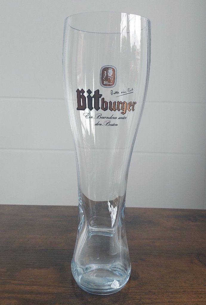 Bierglas LAARS model Bitburger 1 liter (bierlaars), Verzamelen, Ophalen of Verzenden, Zo goed als nieuw, Glas of Glazen, Overige merken