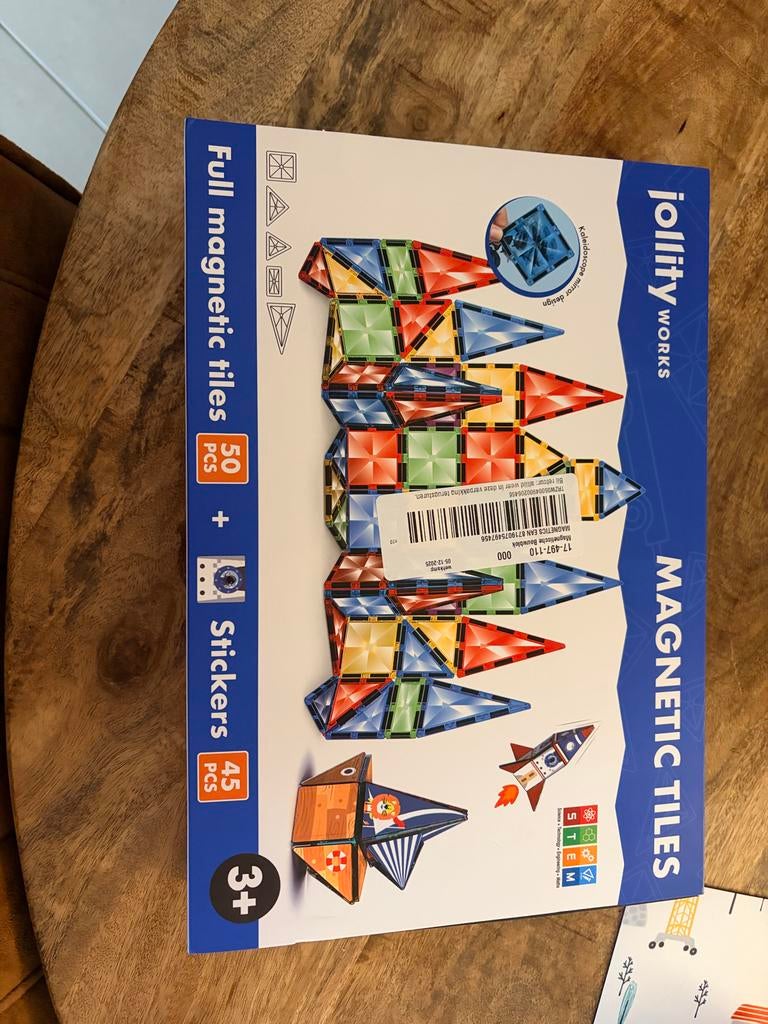 Jollity Works Magnetische Tegels - 50 Stuks + 45 Stickers, Ophalen of Verzenden, Nieuw, Overige merken