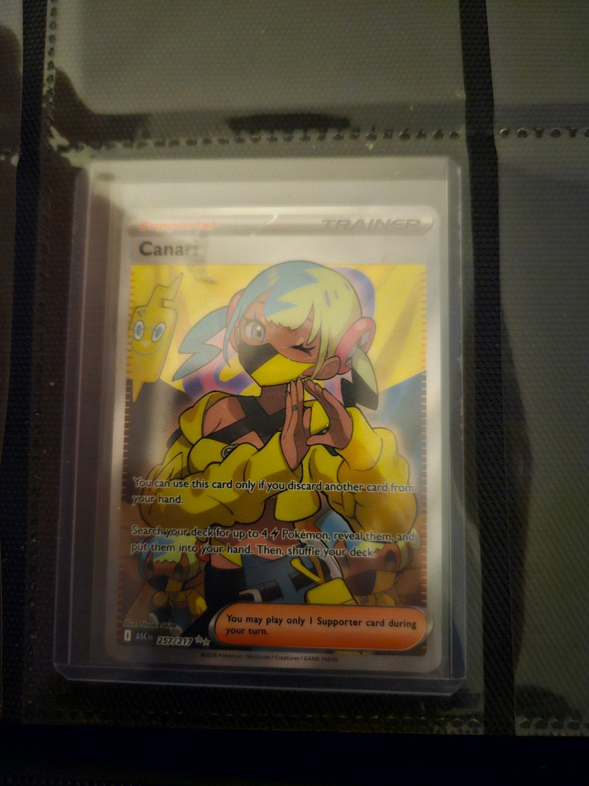 Pokemon Canari 257/217 Ascended Heroes, Ophalen of Verzenden, Zo goed als nieuw, Losse kaart, Foil