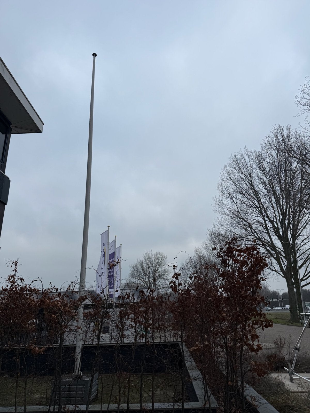 Vlaggenmast 10 meter met blok, Ophalen, Gebruikt