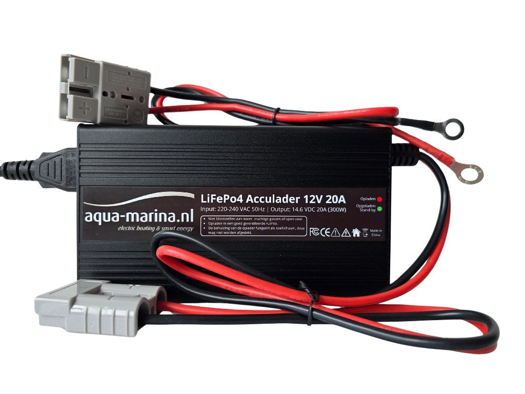 LiFePO4 Acculader 12V 20A – Slimme Lader SB50-aansluiting, Aqua-Marina.NL, Nieuw, Info@aqua-marina.nl, Hoornseweg 17-03, 1775RB  Middenmeer