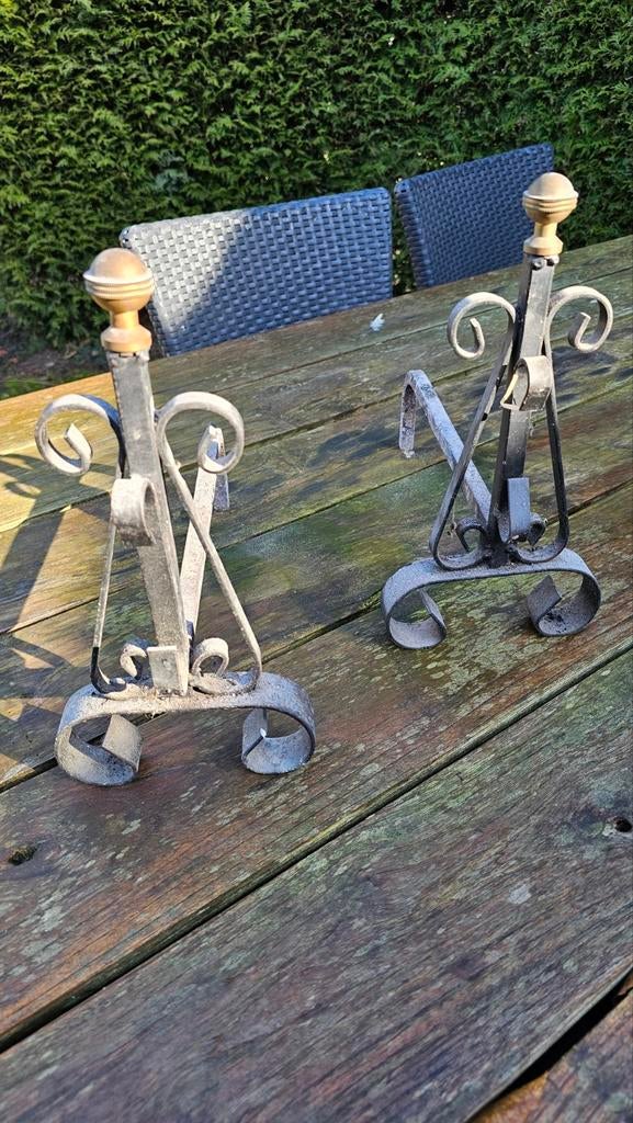 Mooie authentieke haardbokken, Ophalen of Verzenden, Vrijstaande haard, Elektrische haard