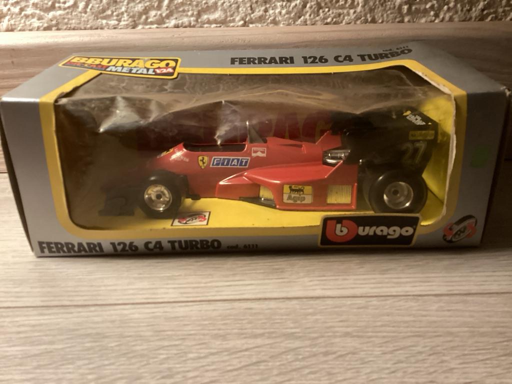 Bburago Ferrari 126 C4 Turbo 1/24 in doos, Hobby en Vrije tijd, Modelauto's | 1:24, Nieuw, Auto, Bburago, Ophalen of Verzenden