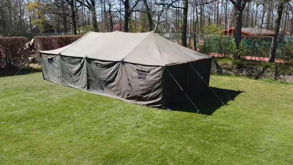 Legertent huren, Caravans en Kamperen, Tenten, Ophalen of Verzenden, Zo goed als nieuw, Meer dan 6
