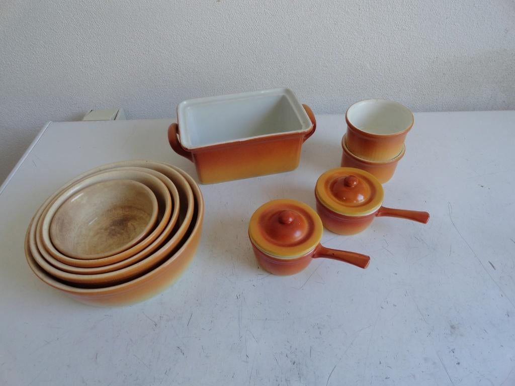 Petrus Regout Parafeu le Sphinx Hollande oranje servies, Ophalen of Verzenden