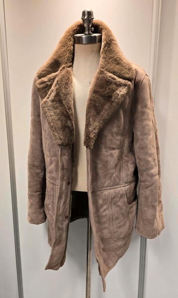 Lammy coat parka - heren maat XL - lamsleer en lamsvacht, Kleding | Heren, Ophalen of Verzenden, Gedragen, Maat 56/58 (XL), Bruin