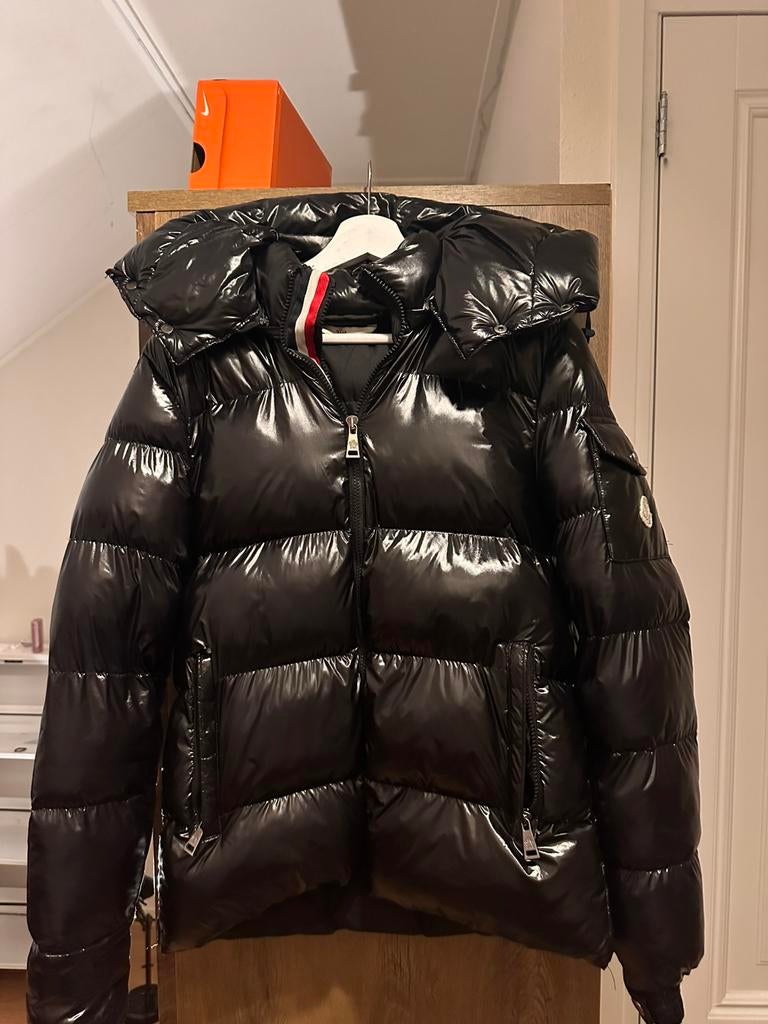 Moncler jas, Kleding | Heren, Jassen | Winter, Ophalen of Verzenden, Zo goed als nieuw, Maat 46 (S) of kleiner, Zwart