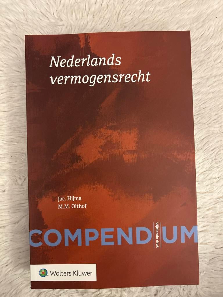 Nederlands vermogensrecht Compendium, Boeken, Studieboeken en Cursussen, Ophalen of Verzenden, Gamma, Nieuw, WO