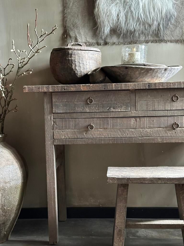 Sidetable Driftwood 3-Lades, 100 tot 150 cm, Nieuw, Ophalen of Verzenden, 25 tot 50 cm