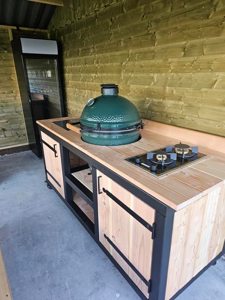 Premium Douglas Buitenkeuken met accessoires en Kamado, Ophalen of Verzenden, Nieuw, Houtskool