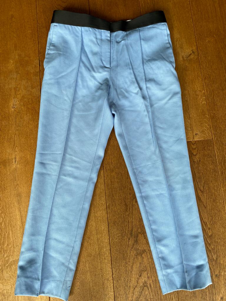 CELINE cropped pantalon wool 38, Maat 38/40 (M), Blauw, Ophalen of Verzenden, Zo goed als nieuw