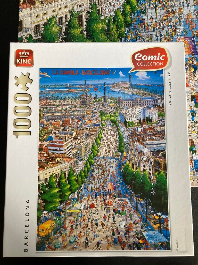 Puzzel 1000 stukjes Barcelona, Ophalen, 500 t/m 1500 stukjes, Zo goed als nieuw, Legpuzzel