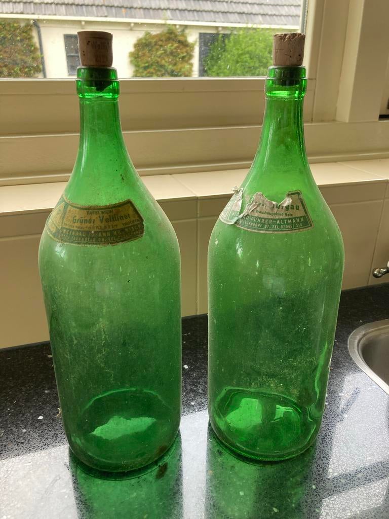 Oude groene flessen - Grüner Veltliner, Ophalen of Verzenden