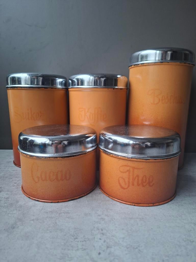 Brabantia Voorraadbussen Set Vintage, Huis en Inrichting, Gebruikt, Brabantia, John F Kennedylaan 35, 5981 WX, Maasbree, Nederland