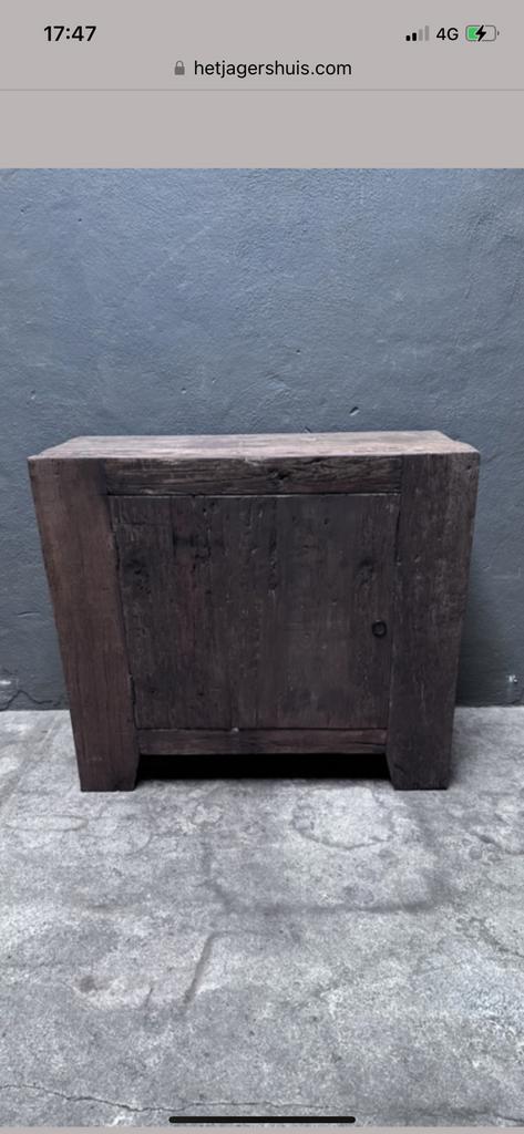 Houten kast kastje wastafelmeubel landelijk stoer vintage, Huis en Inrichting, Ophalen of Verzenden, Gebruikt, 25 tot 50 cm, 50 tot 100 cm
