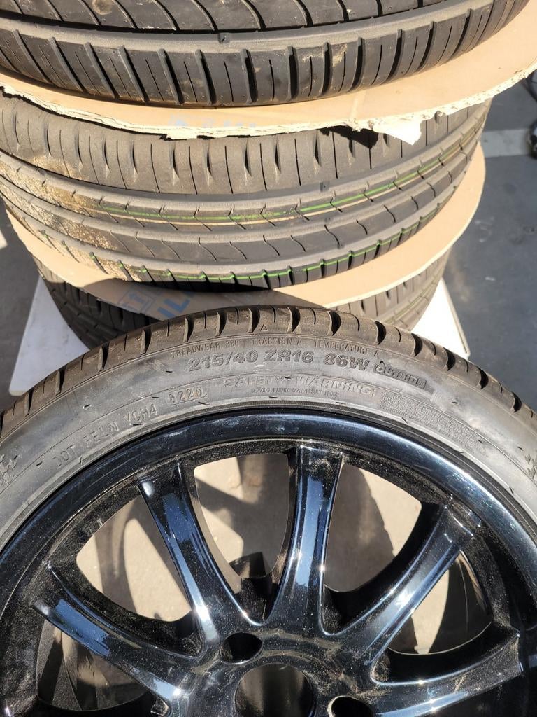smart 451 velgen gepoeder coat en nieuwe banden, Ophalen of Verzenden, Nieuw