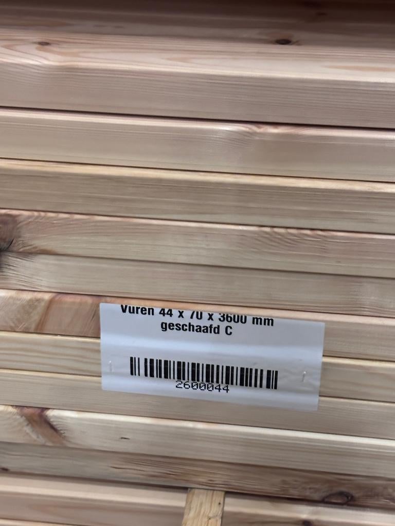 AANBIEDING.  Vuren 44 x 70 mm partij. ZEER SCHERPE PRIJS!!!, 25 tot 50 mm, Nieuw, Ophalen of Verzenden, 300 cm of meer
