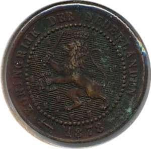 Nederland,1 Cent 1878, Postzegels en Munten, Munten | Nederland, Ophalen of Verzenden, Koning Willem III, 1 cent, Losse munt