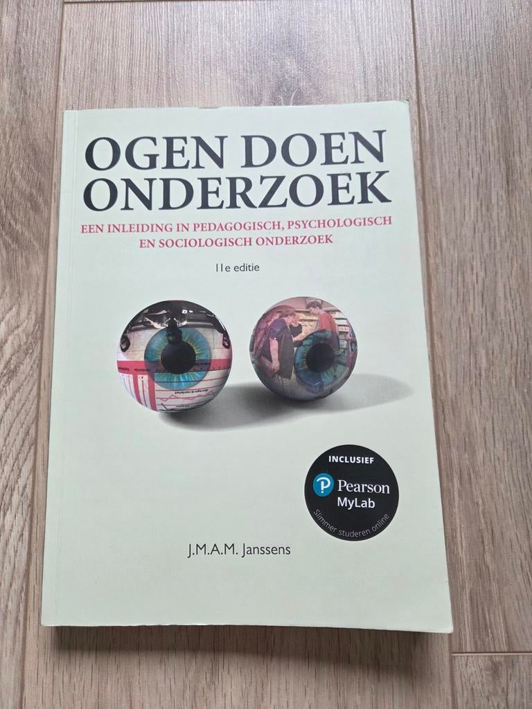 J.M.A.M. Janssens - Ogen doen onderzoek, Boeken, Sociale wetenschap, Ophalen of Verzenden, Zo goed als nieuw, J.M.A.M. Janssens