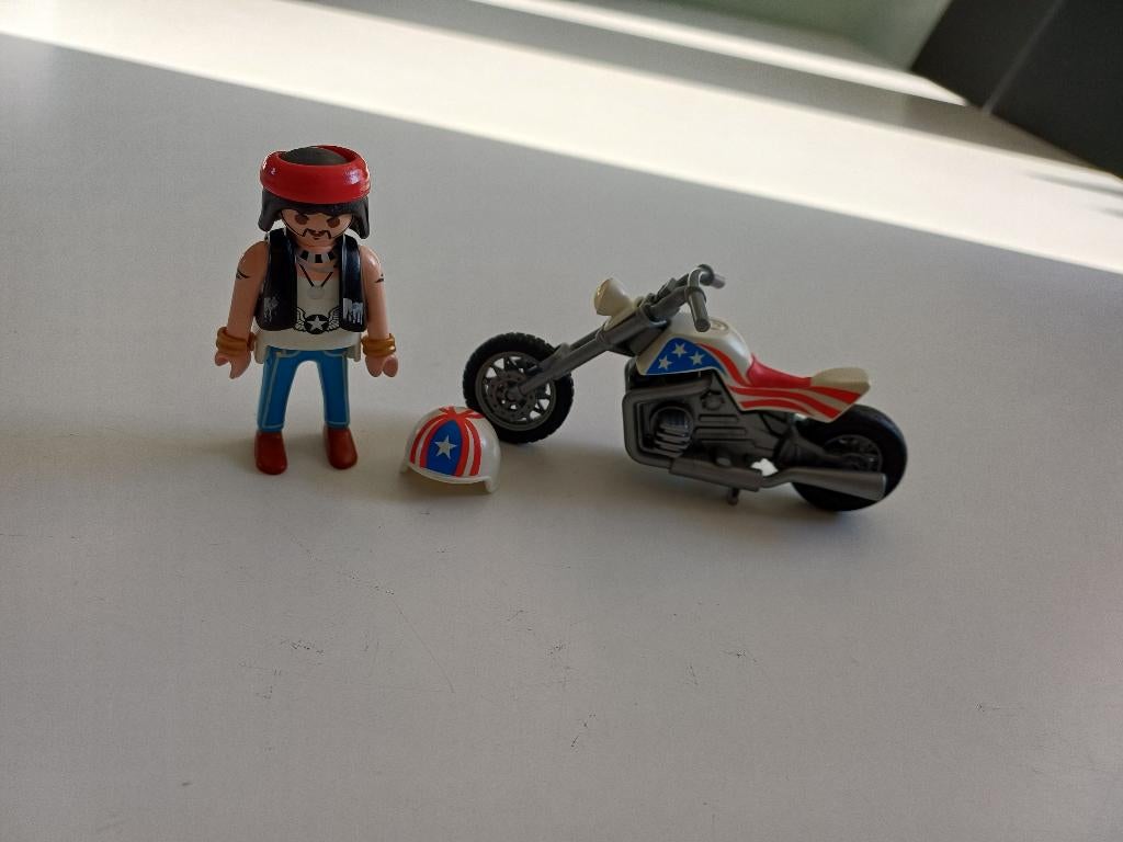 Playmobil motorrijder met chopper - 5280, Kinderen en Baby's, Speelgoed | Playmobil, Ophalen of Verzenden, Zo goed als nieuw