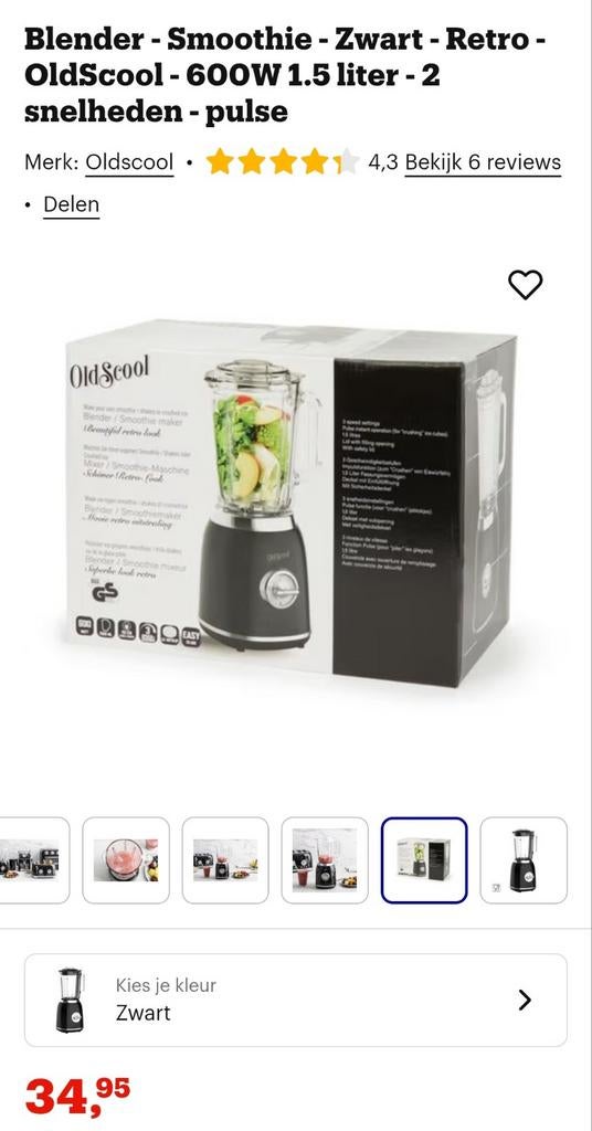 Smoothie Maker - Ideaal voor Milkshakes!, Ophalen of Verzenden, Nieuw, Blender