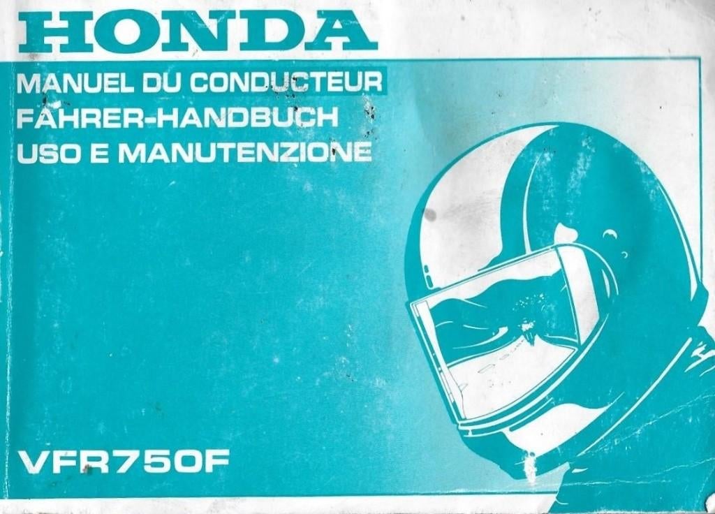 Honda VFR750 F Instructieboek Betriebsanleitung (4960z), Motoren, Handleidingen en Instructieboekjes, Honda, Verzenden