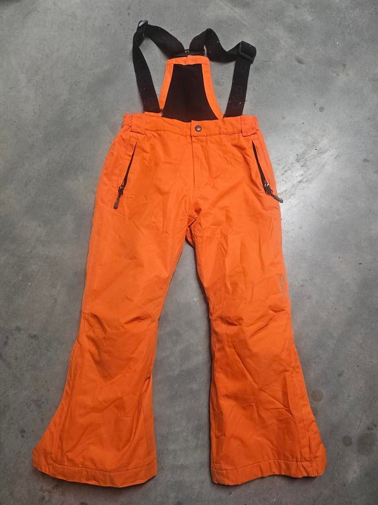 Skibroek jongens, maat 128, kleur oranje, Ophalen of Verzenden, Zo goed als nieuw, Maat 34 (XS) of kleiner, Broek
