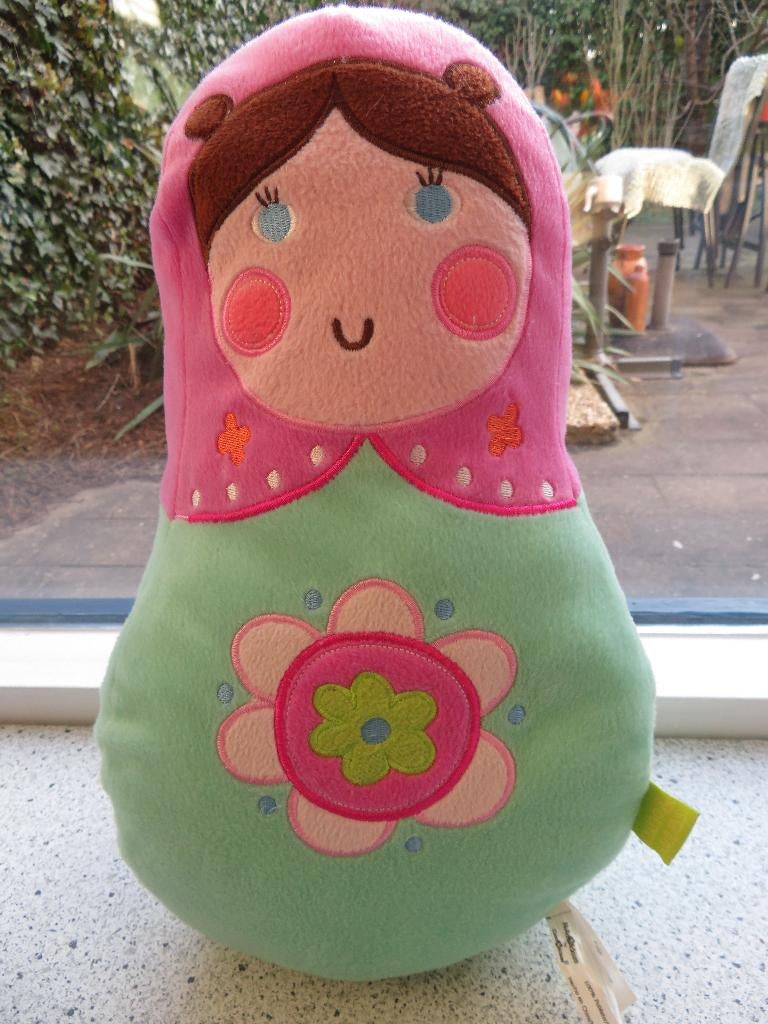 Babuschka Matruschka kussen pop merk Nino & Ideas ca 40 cm, Ophalen of Verzenden, Zo goed als nieuw, Overige kleuren, Overige vormen