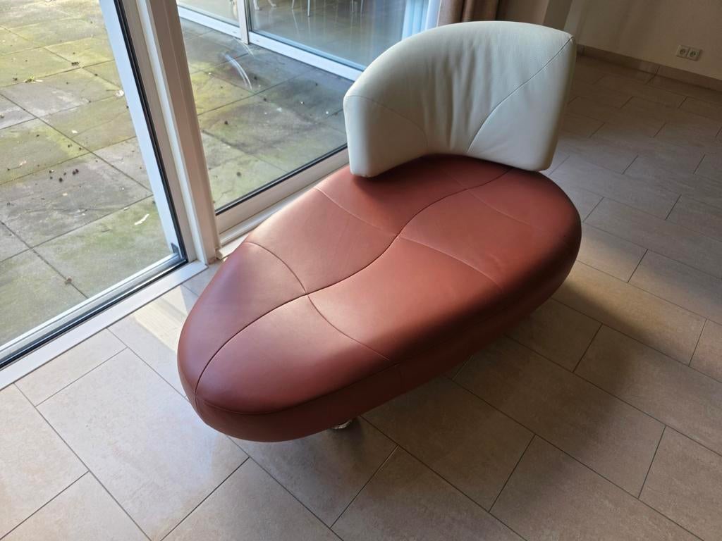 Leolux kikko Chaise, Bruin, Ophalen of Verzenden, Zo goed als nieuw, Leer