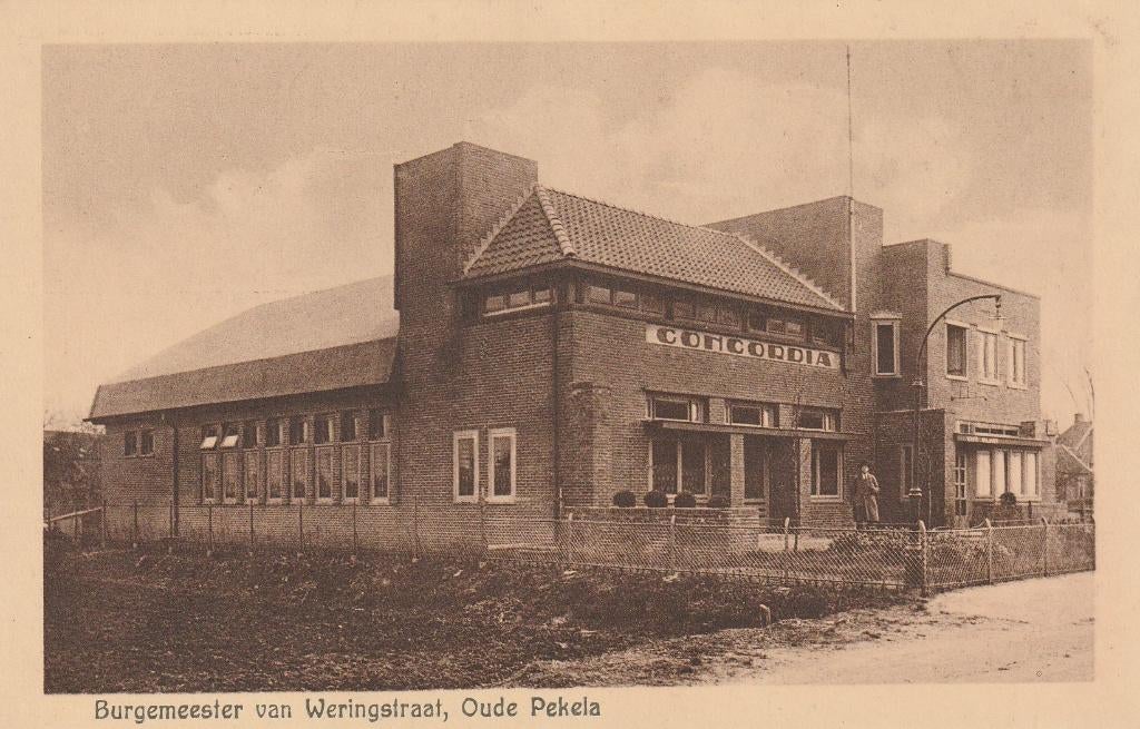 Oude Pekela     Concordia gebouw, Ophalen of Verzenden, 1920 tot 1940, Ongelopen, Groningen