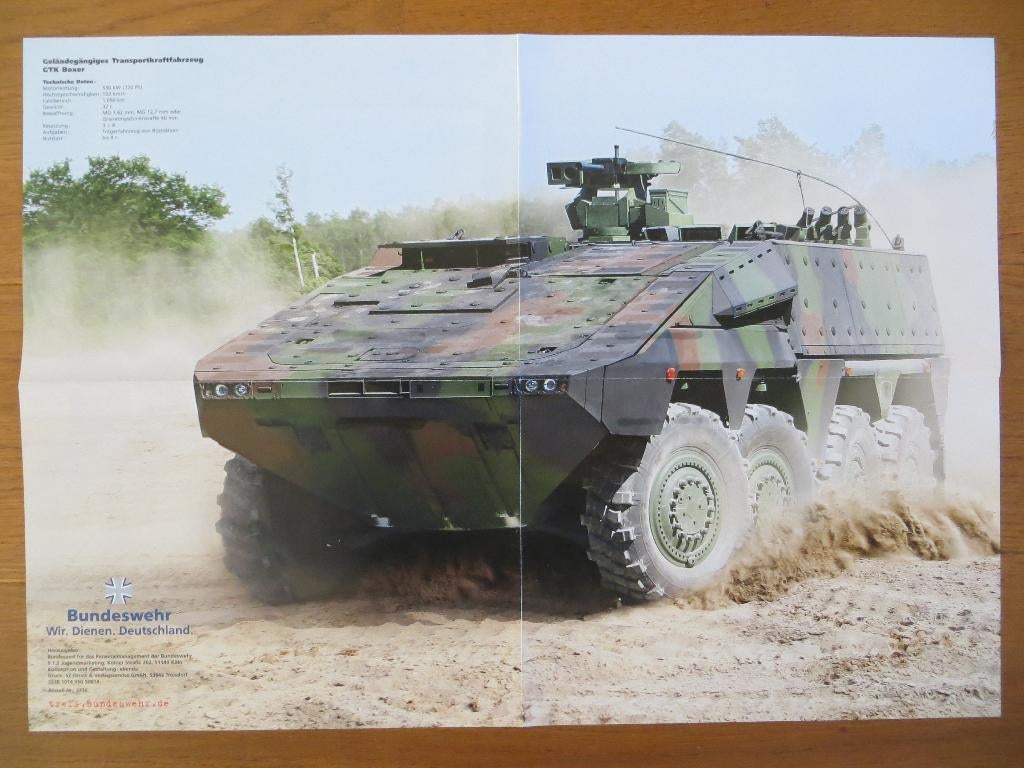 Poster Bundeswehr Geländegängines Transportkraftfahrzeug GTK, Verzamelen, Ophalen of Verzenden, Landmacht, Duitsland, Foto of Poster
