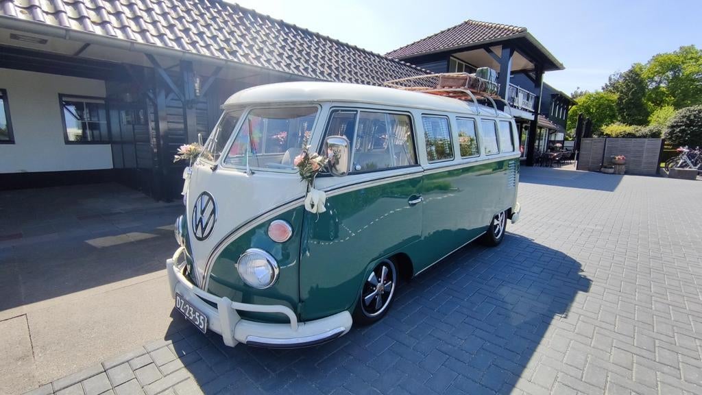 Te huur prachtige Volkswagen t1 trouw bus auto oldtimer gala, Diensten en Vakmensen, Verhuur | Auto en Motor, Met chauffeur, Trouwauto