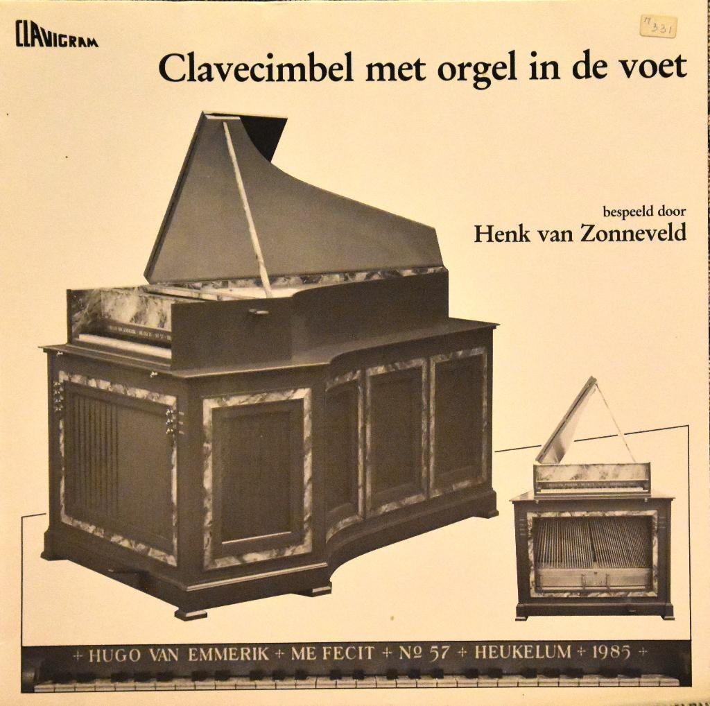 Clavecimbel met orgel in de voet.  Henk van Zonneveld, Overige typen, Ophalen of Verzenden, Zo goed als nieuw, 12 inch