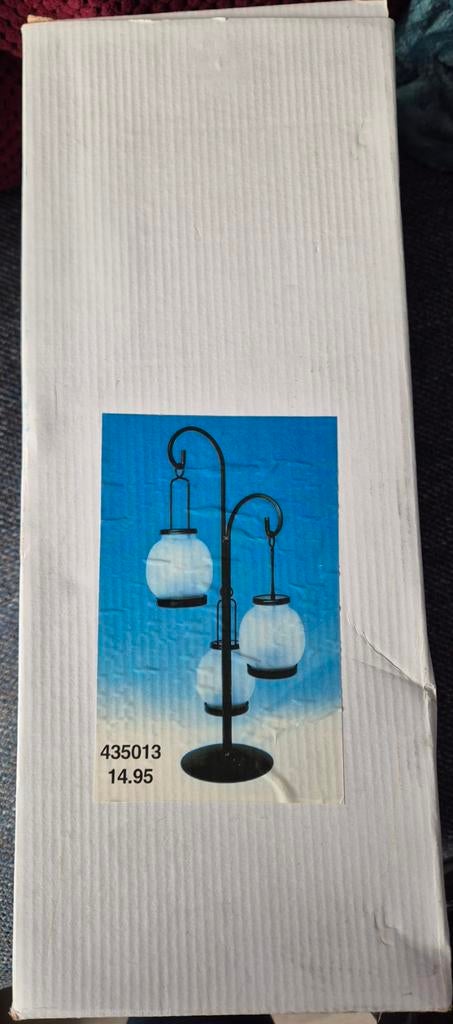 Waxinelichthouder voor 3 waxinelichtjes - Zwart Metaal, Huis en Inrichting, Lampen | Vloerlampen, Nieuw, Minder dan 100 cm, Glas