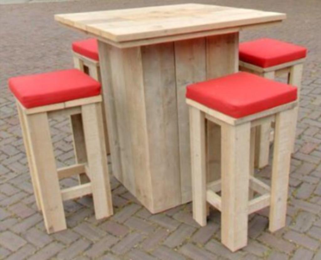Statafel XL met 4 krukken, Ophalen of Verzenden, Nieuw