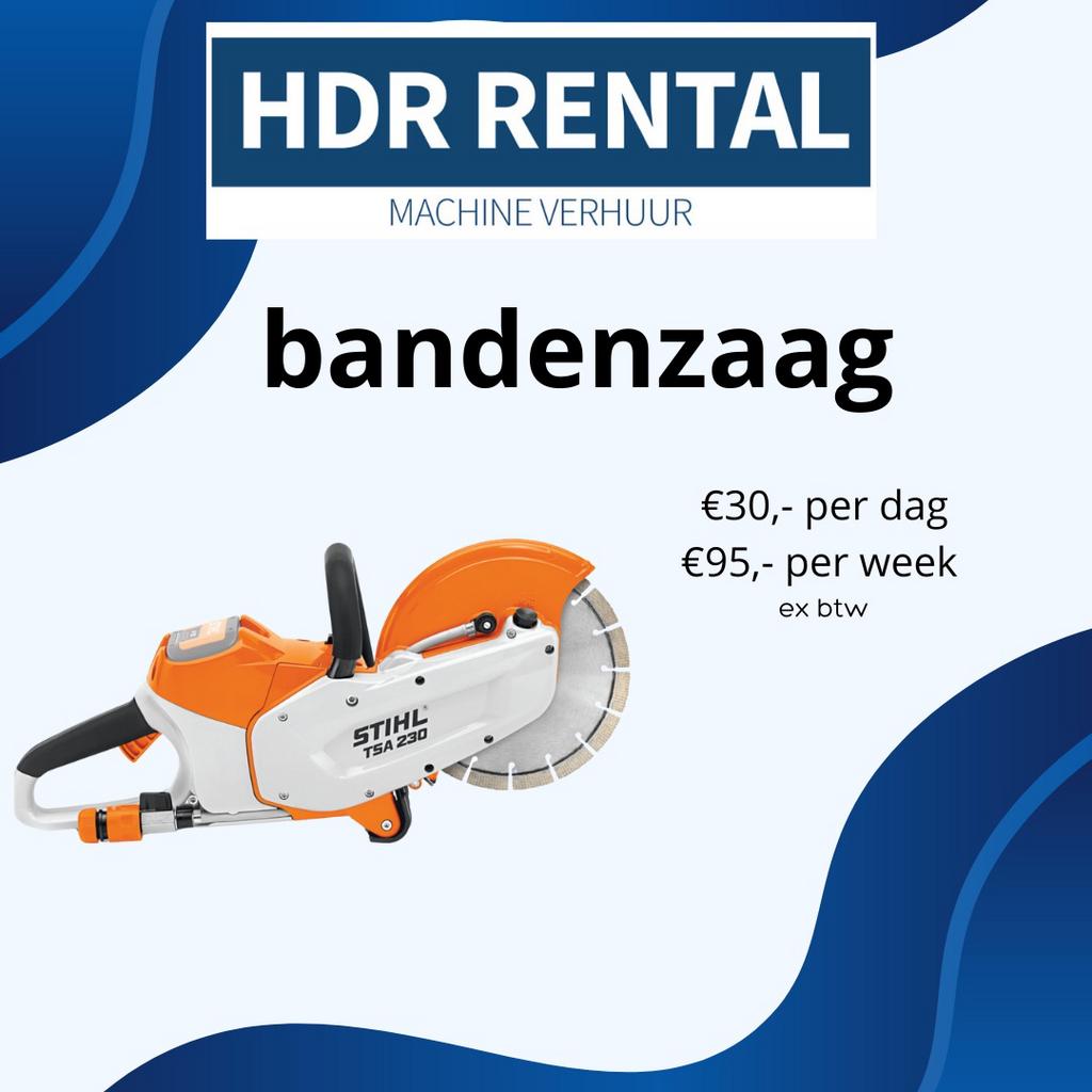 Bandenzaag te huur/ huren, Doe-het-zelf en Verbouw, Gereedschap | Zaagmachines, Ophalen of Verzenden, Zo goed als nieuw, 1200 watt of meer