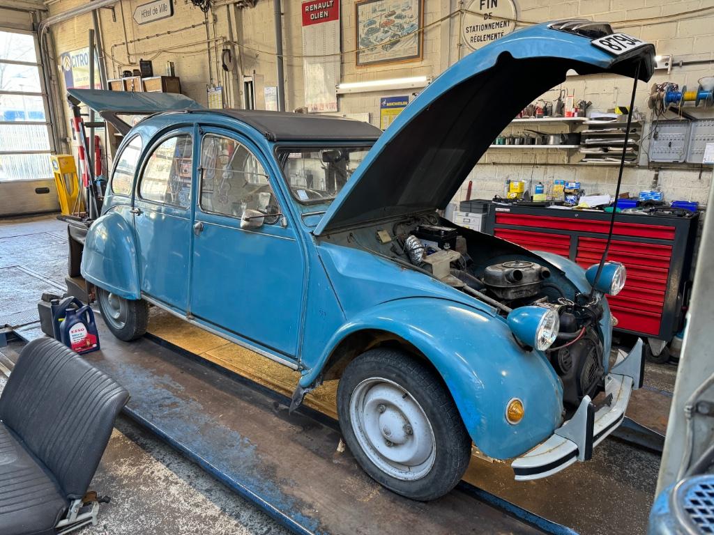Citroen 2cv UNIEK “ENAC”, 1974., Voorwielaandrijving, Stof, Cabriolet, Blauw