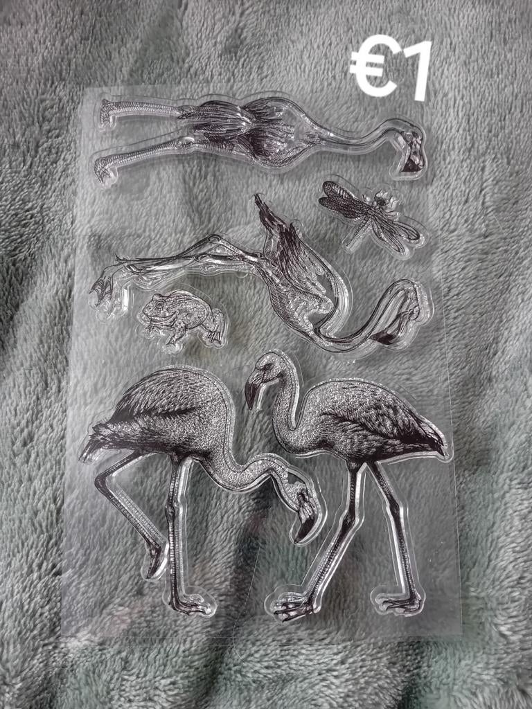 Nieuwe Clearstamp met Flamingo's, Ophalen of Verzenden