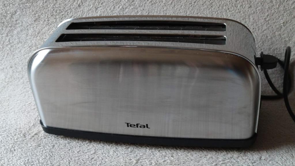 TOPSTAAT RVS Tefal Broodrooster TL330D - roestvrijstaal, Ophalen of Verzenden, Zo goed als nieuw