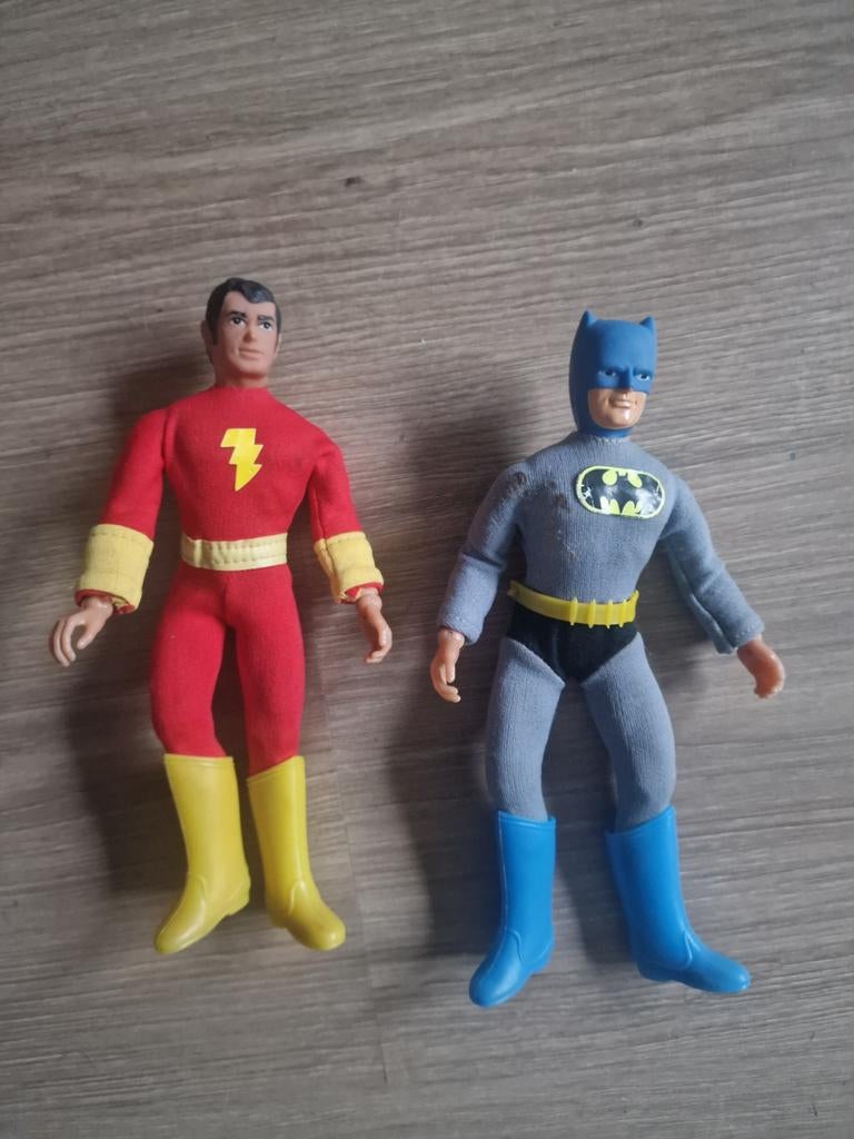 Super-Heroes - Vintage Shazam + Batman Action Figures 70s, Verzenden, Gebruikt