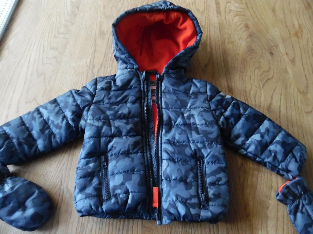 nieuw blauw  kinderjasje maat 80 oranje fleece gevoerd, Ophalen of Verzenden, Nieuw, One size