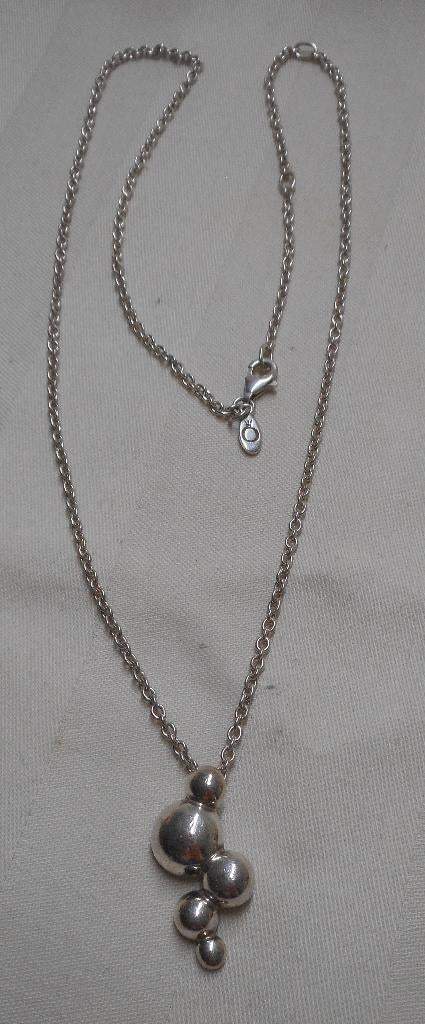 Zilveren verstelbare Pandora ketting met hanger nr.1087, Verstelbaar, Verzenden, Zo goed als nieuw, Zilver