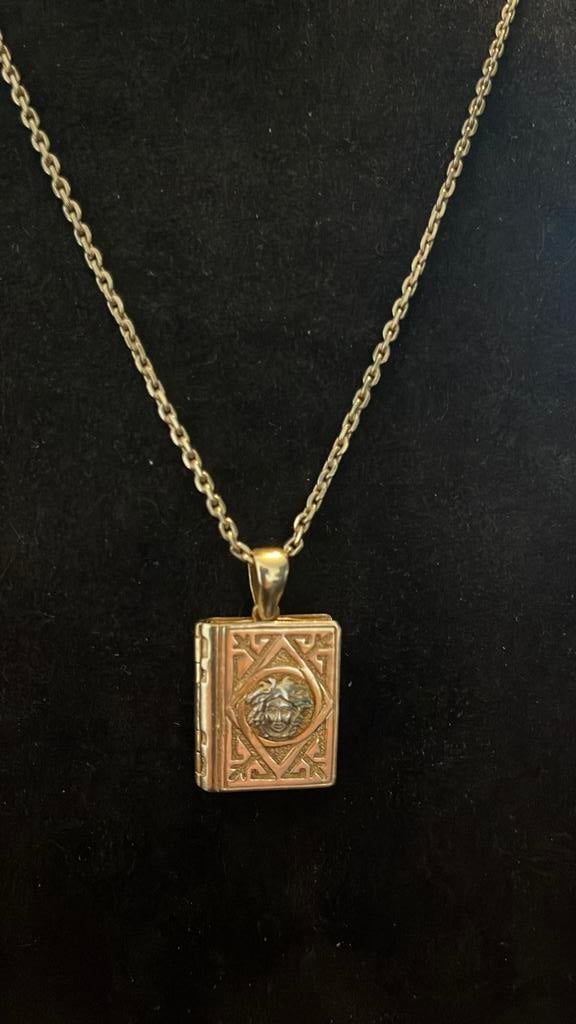 Versace hanger met ketting 14k goud 26.1 gram, Sieraden, Tassen en Uiterlijk, Kettinghangers, Ophalen, Zo goed als nieuw, Goud